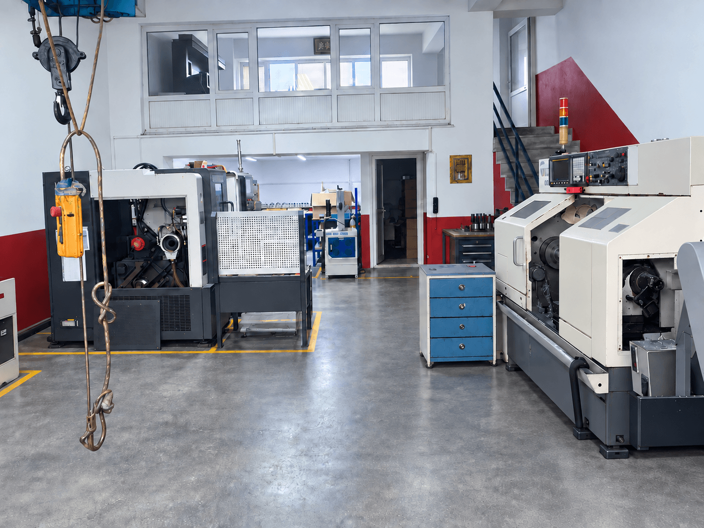 General view of CNC lathes and machining centers at the ERK Makina production facility